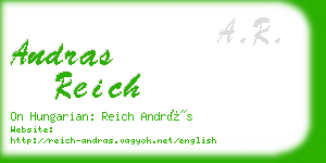 andras reich business card